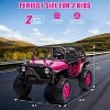 24V 2-Seater Kids Battery Powered Ride-On Truck Car with Remote, LED Lights, Music, Suspension & 2 Motors - 3 of 4