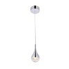 Elegant Lighting Amherst Collection LED 1-light pendant 5 in x 9in chrome finish - 3 of 4