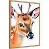 Amanti Art Reh Deer by Ohkimiko  Framed Canvas Wall Art - 2 of 4