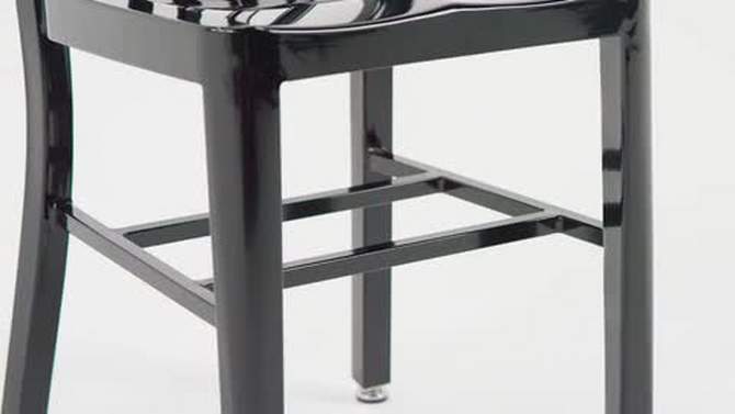 Flash Furniture Commercial Grade Metal Indoor-Outdoor Chair, 2 of 13, play video