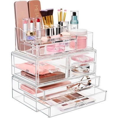 Sorbus Extra Large Stackable 3 Piece Cosmetic Organizers And Storage ...