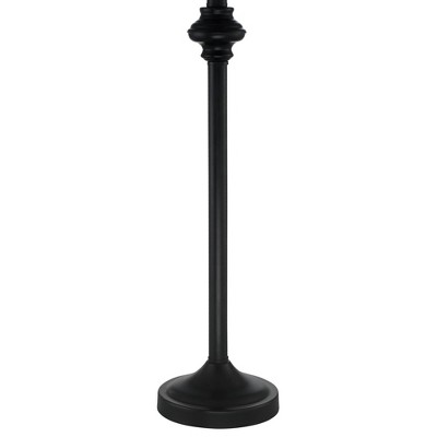 Carter 3-Piece Lamp Set with Black Metal Frame and Cream Fabric Shade