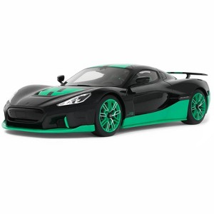2023 Rimac Nevera Black with Green Stripes 1/18 Model Car by GT Spirit - 1 of 4