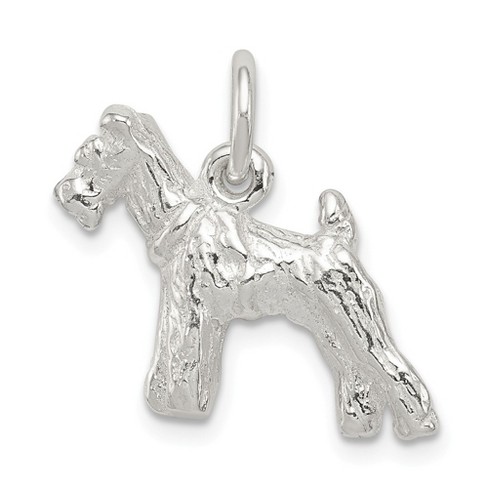 .925 Large Schnauzer fashion Sterling Silver Jewelry Charm