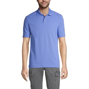 Lands' End Men's Short Sleeve Basic Mesh Polo Shirt - 1 of 4