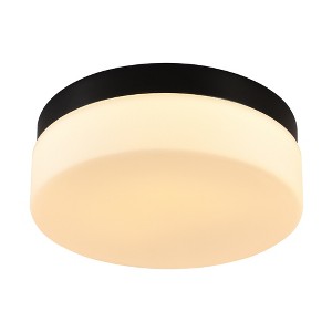 DAKAFUL 5-Color Temperature LED Flush Mount Ceiling Light with painted Hardware & White Jade Glass, Modern Design Ceiling Lamp for Bedroom, Kitchen - 1 of 4