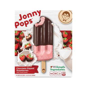 JonnyPops Strawberry Chocolate & Cream Frozen Fruit Bars - 4pk/8.25oz
