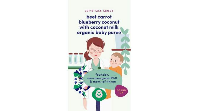 Cerebelly Organic Beet Carrot Blueberry Baby Food - 3pk, 2 of 6, play video