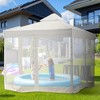 Yescom 10x10Ft Gazebo Top Replacement With Mesh Net 2Tier Fit for Y00610T07NET Outdoor Canopy Cover Patio Yard White - 2 of 4