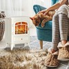 Angel Sar Electric Fireplace Heater, Freestanding LED Flame Stove with Realistic 3D Fire Effect, 2 Heating Modes 725W/1450W, Suitable 216 Sq Ft Rooms - 2 of 4