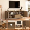 65 Inch Farmhouse TV Stand with Cabinet Door, Rustic Media Console with Adjustable Shelf & Storage for Living Room - 3 of 4