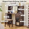 Vanity Desk Modern with Sliding Lighted Mirror and Storage Cabinet for Bedroom 47.2in Wide-3irtyhousy - 3 of 4
