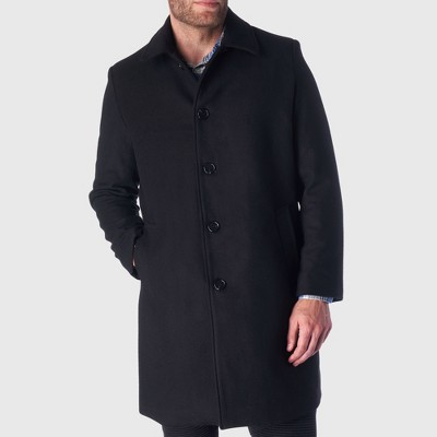 Alpine Swiss Orson Mens Wool Blend Car Coat Tailored Long Topcoat for Men Single Breasted Overcoat Winter Jacket Walking Coat