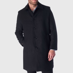 Alpine Swiss Orson Mens Wool Blend Car Coat Tailored Long Topcoat for Men Single Breasted Overcoat Winter Jacket Walking Coat - 1 of 4