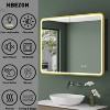 HBEZON Medicine Cabinet with Mirrors and Lights, Recess/Wall Mount Bathroom Cabinet, 3 Mode LED Lights, Anti-Fog, Dimmable, Memory Function - 4 of 4