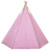 Qaba Kids Teepee Tent, Toddler Play Tent with Mat, Pillows, Observation Window and Carrying Bag, Playhouse for Indoor/Outdoor - image 4 of 4