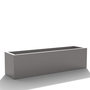 Lirago Gray Metal Planter Box privacy screen Garden Bed with Trellis and Wheels 9.06"Dx9.06"L x35.83"H - 1 of 4