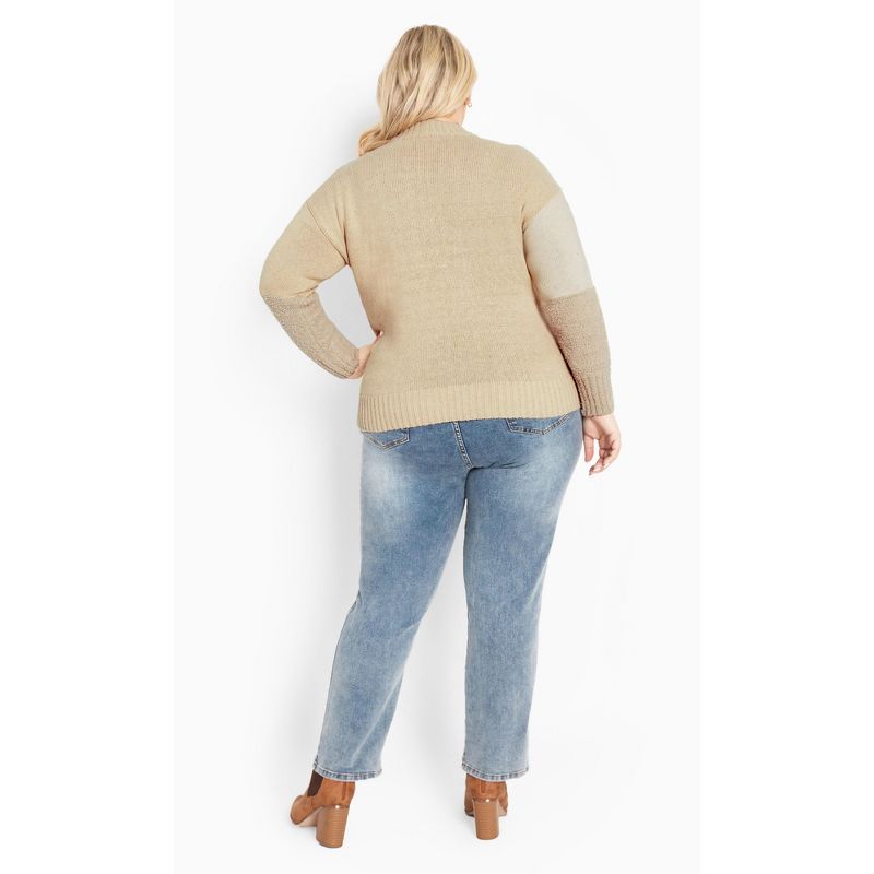 Women's Plus Size Avery Sweater - mocha | AVENUE, 4 of 8