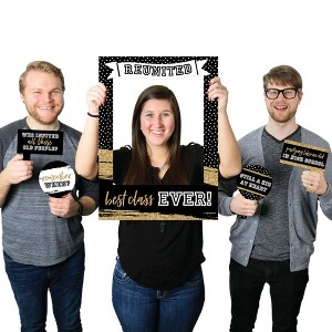 Big Dot of Happiness Reunited - School Class Reunion Party Selfie Photo Booth Picture Frame & Props - Printed on Sturdy Material - 1 of 4