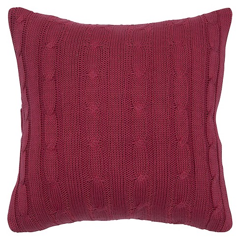 Red Sweater Knit Throw Pillow 18 X18 Rizzy Home Target