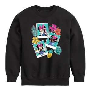 Boys' - Disney - Minnie Assorted Pics Graphic Long Sleeve Fleece Sweatshirt - 1 of 4