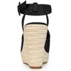 Allegra K Women's Slingback Open Toe Buckle Espadrille Wedge Heel Sandals - 3 of 4