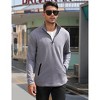 Men's Long-Sleeve Quarter-Zip Pullover Fleece Sweatshirt - 3 of 4