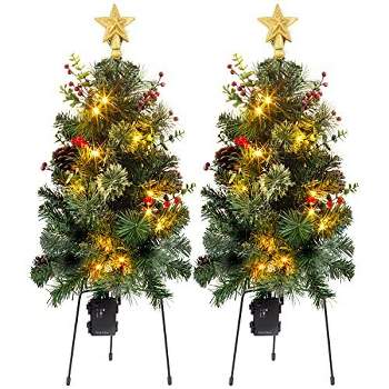 Joiedomi 24'' Pre-Lit Christmas Tree Pathway Lights 2 Packs