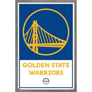 Trends International NBA Golden State Warriors - Logo 21 Framed Wall Poster Prints - 1 of 4