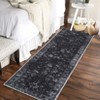 Washable Vintage Rug Non Slip Low Pile Rug Soft Throw Floor Cover Floral Foldable Indoor Carpet for Living Room Bedroom Playroom Nursery - 4 of 4