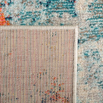 Metro-Mod Chic Blue Rectangular Easy-Care Area Rug