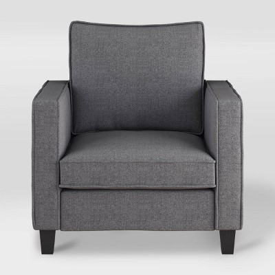 Georgia Fabric Accent Armchair Gray - CorLiving