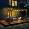 Pamapic Hardtop Outdoor Gazebo Pergola Aluminum Framed with Sloping Pitched Roof for Garden, Patio - 2 of 4