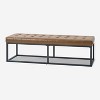 Patricio Mid-century Modern Vegan Leather Bench|ARTFUL LIVING DESIGN - 3 of 4