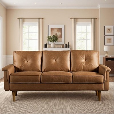 XIZZI 3 Seater Sofa Couch with Deep Seats, Modern Upholstered Sofa with Armrests, Comfy Couches for Living Room, Bedroom and Office