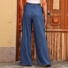 Women's High Waist Wide Leg Jeans Denim-Like Pants Loose Fit Trousers - 3 of 4