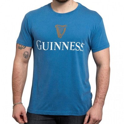 Adult Guinness Harp Logo Blue T-Shirt