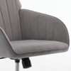 NicBex Office Chair Modern Height Adjustable Ergonomic Chair Computer Chair with 5 Casters and Golden Base for Office, Study, Bedroom, Gray - 3 of 4