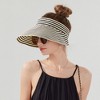 Anna-Kaci Striped Wide Brim Sun Visor Hat Lightweight Foldable Design for Outdoor Travel Beach Hiking Sports Vacations - 2 of 4