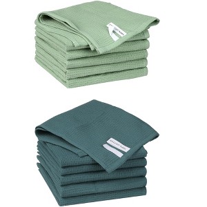 Unique Bargains Solid Color Cotton Waffle Weave Drying Absorbent Kitchen Towels - 1 of 4