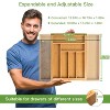 Pipishell Bamboo Silverware Organizer, Expandable Cutlery Tray, Utensil Drawer Organizer in Kitchen for Spoons Forks Knives, Natural - 3 of 4