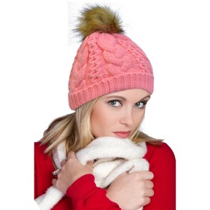 Terra Women's Knits Stylish Warm Knit Mainstay Pom Pom Cold Weather Hat - 1 of 4