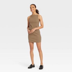 Women's Knit Ballerina Mini Dress - A New Day™ - 1 of 3