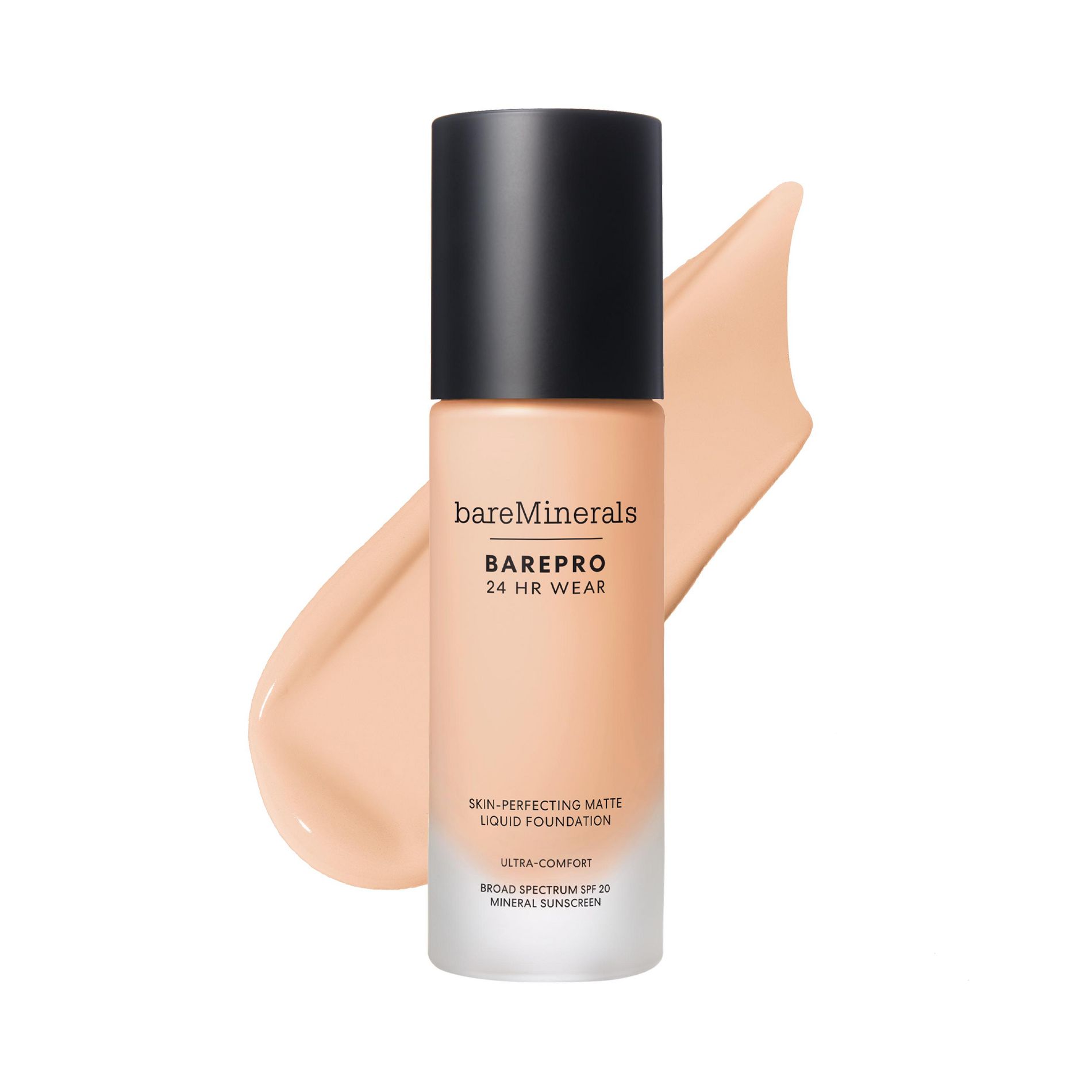 bareMinerals BAREPRO 24HR Wear Skin-Perfecting Matte Liquid Foundation Mineral SPF 20 - Fair 12 Cool, 1.0oz