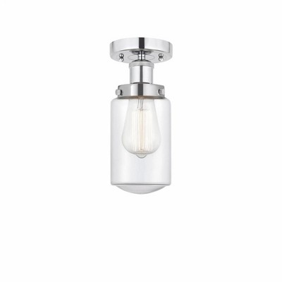Dover - 1 Light Semi-Flush Mount In Industrial Style-8.25 Inches Tall and 6.5 Inches Wide