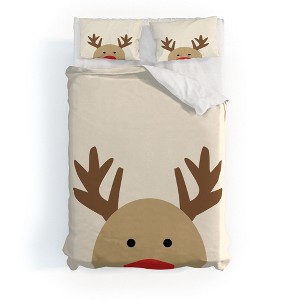 Allyson Johnson Reindeer Duvet Cover + Pillow Sham(s) - Deny Designs - 1 of 4