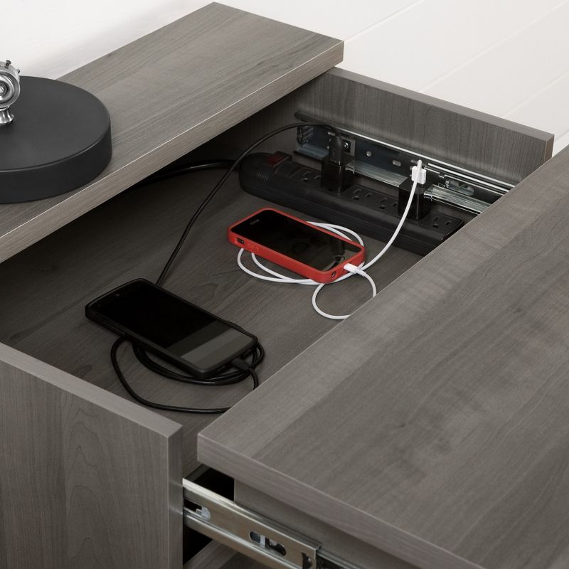 Flexible Nightstand with Charging Station and Drawers - South Shore, 6 of 11