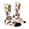 Mexico Sugar Skull Women Printed Crew Socks Funny Funky Socks Soft Polyester Novelty Gifts for Artists Men - 3 of 4