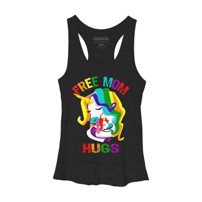Adult Design By Humans Free Mom Hugs Unicorn Pride By Avocato Racerback Tank Top
