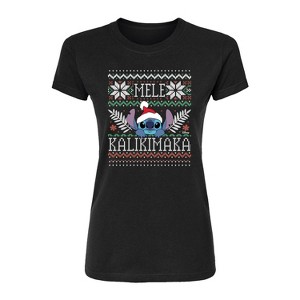 Women's - Disney - Stitch Holiday Fitted Graphic T-Shirt - 1 of 2